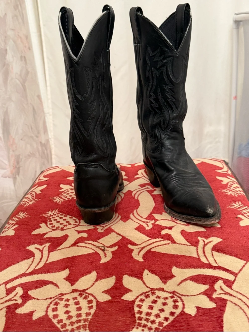 Justin Boots Black Western Boots - Picture 2 of 4